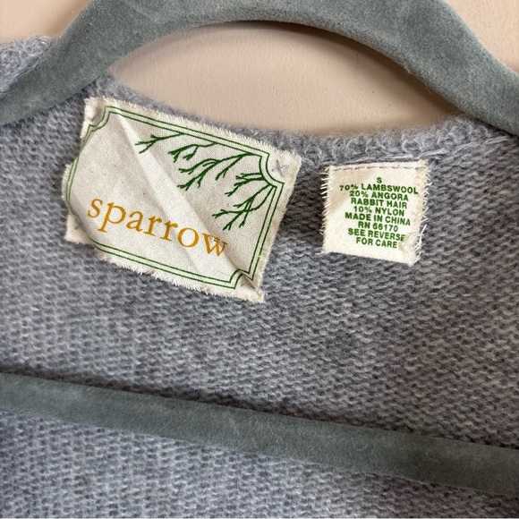 Sparrow Light Gray long Ruffled Cardigan - Picture 4 of 4